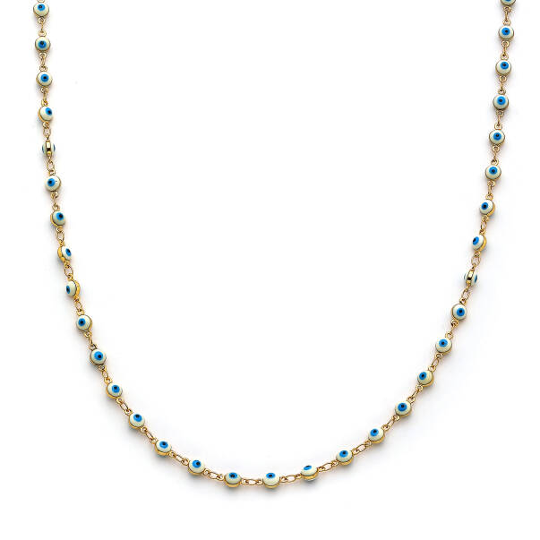 Protector Evil Eye Bead Gold Plated Necklace - 2