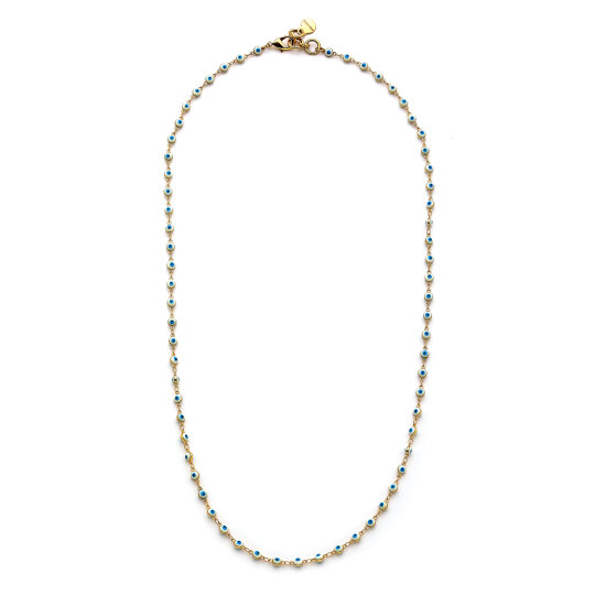 Protector Evil Eye Bead Gold Plated Necklace - 