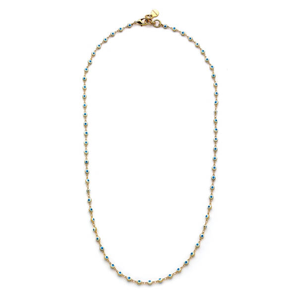 Protector Evil Eye Bead Gold Plated Necklace - 1