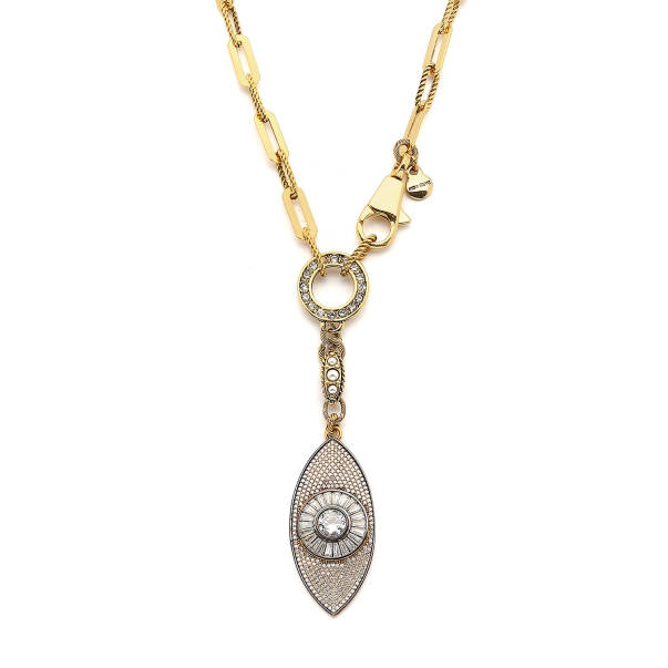 Pulcet Zircon Eye Charm Necklace - 4