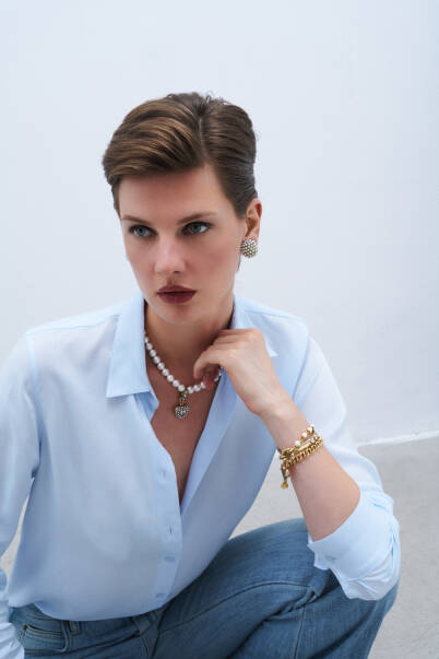 Pure Heart İnci Kalp Charm İnci Kolye - 5