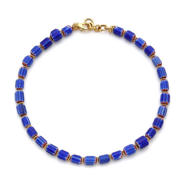 Rainbow Tide Glass Bead Necklace - 1