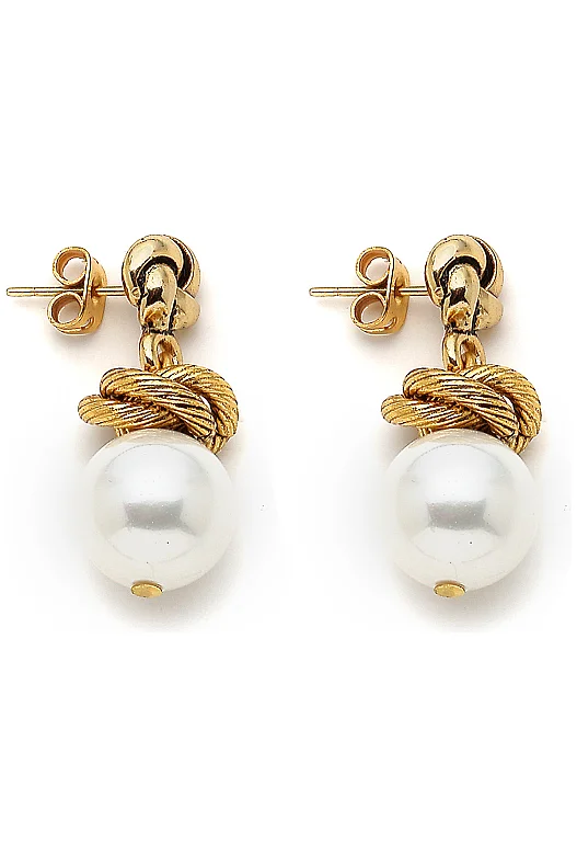 Reese Pearl Pinned Earrings 