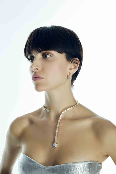Renata Zircon Evening Dress Necklace - 2