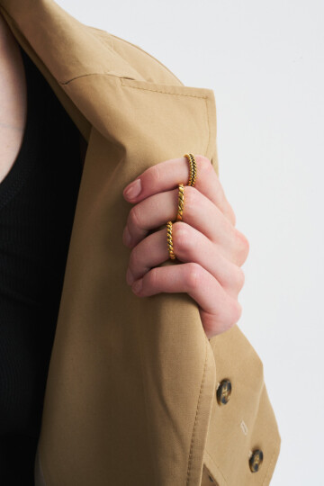 Ringo Gold Plated Ring Set - (1)