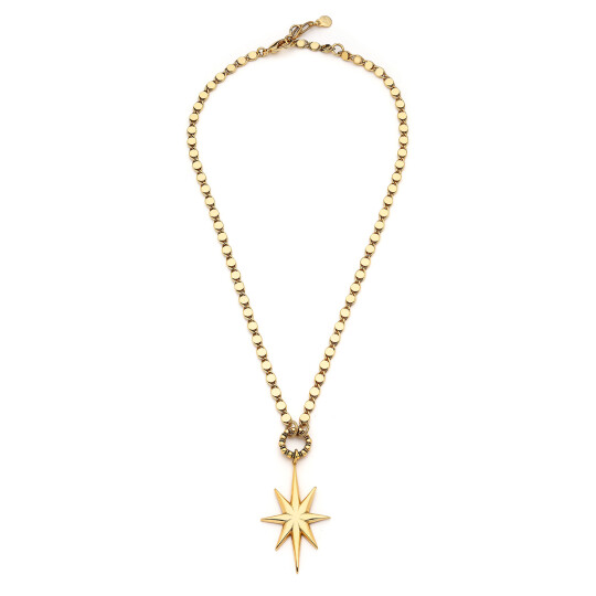 Rita Gold Plated Star Charm Chain Necklace 
