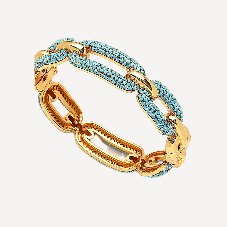Riviera Gold Plated Cuff Bracelet - (1)
