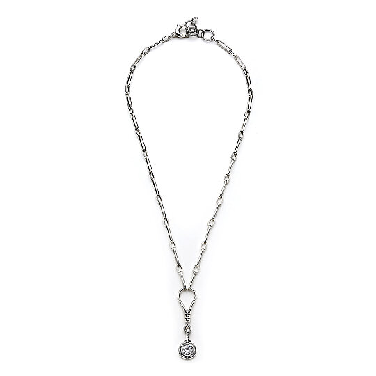 Rocky Silver Plated Chain Necklace - 