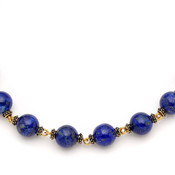 Rooted Lapis Natural Stone Necklace - 4