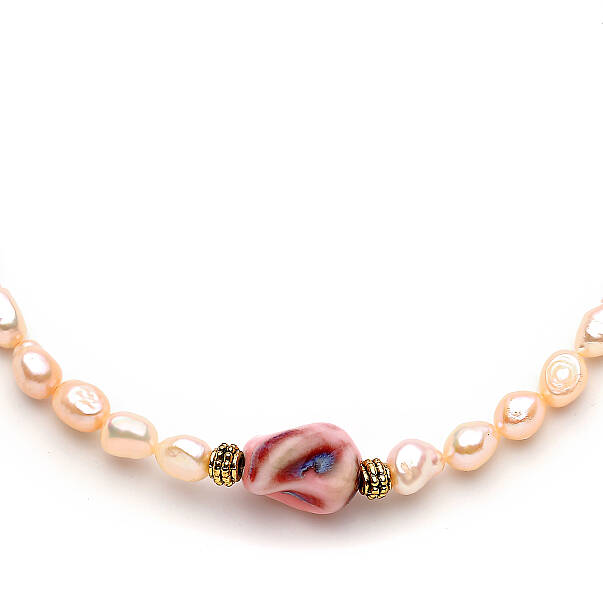 Rose Natural Stone Necklace - 2