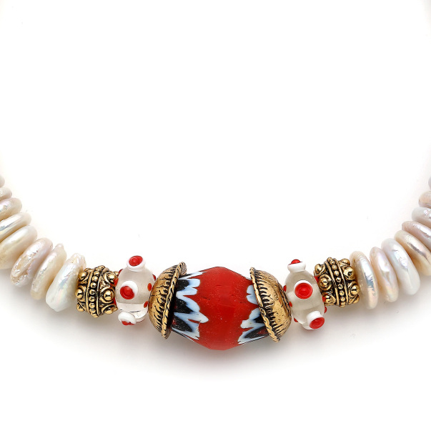 Rounded Pearl Necklace - 4