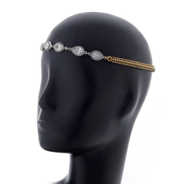 Royal Cascade Drop Zircon Stone Hair Accessory - 5