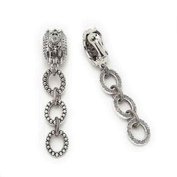 Royal Link Silver Plated Clip-on Earrings - 2