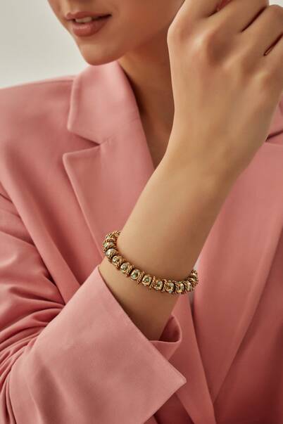 Ruth Gold Plated Cuff Bracelet - 5