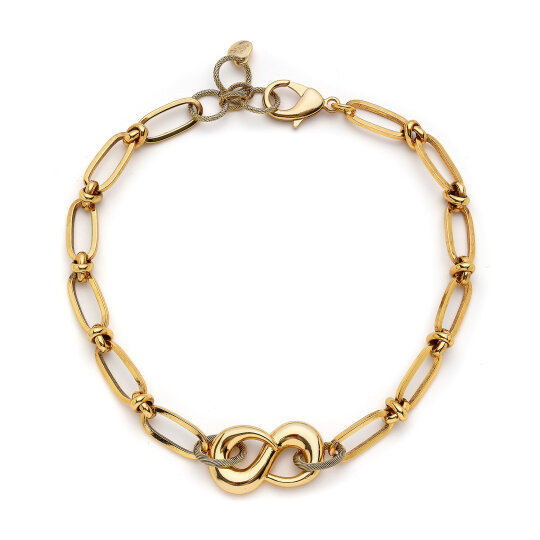 Sacre Infinity Charm Gold Plated Chain Necklace - 