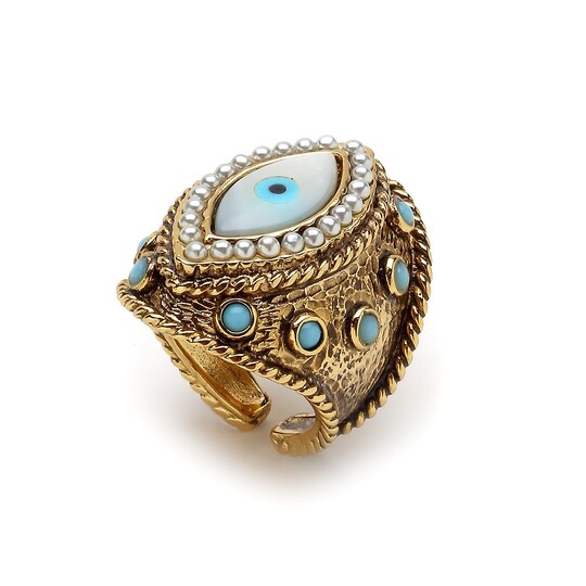 Sadabat Gold Plated Eye Ring