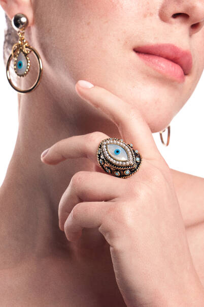 Sadabat Gold Plated Eye Ring - 3