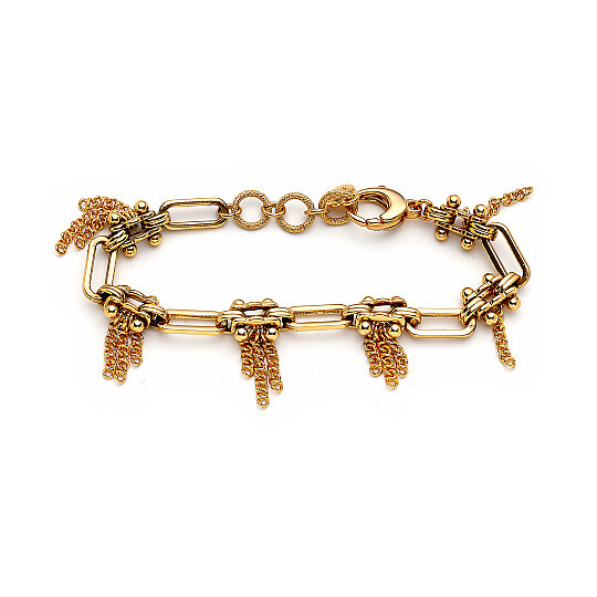 Santo Gold Plated Chain Anklet - 