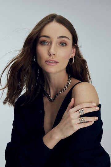 Sariel Zirkon Gümüş Kaplama Yüzük - (1)