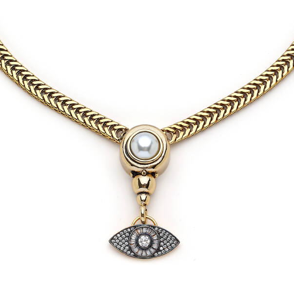 Satori Eye Charm Gold Plated Chain Necklace - 2