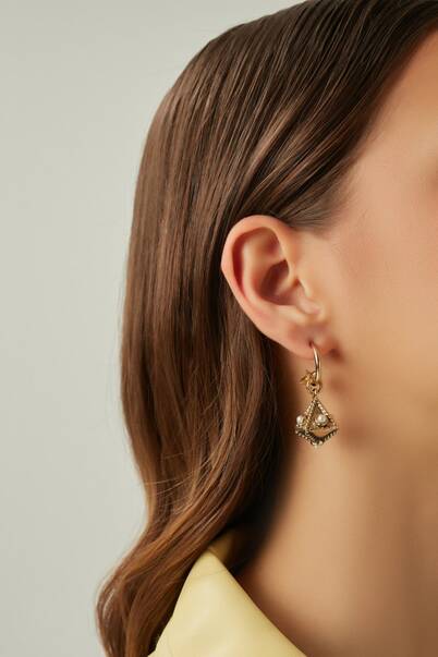 Satya Pearl Charm Pierced Earrings - 4