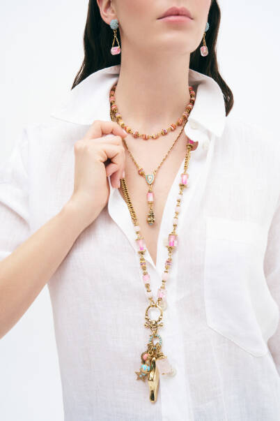 Sea Perfection Altın Kaplama Deniz Kabuğu Kolye - 3