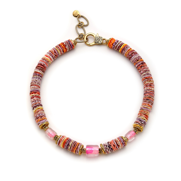 Sea Wisdom Glass Bead Necklace - 1