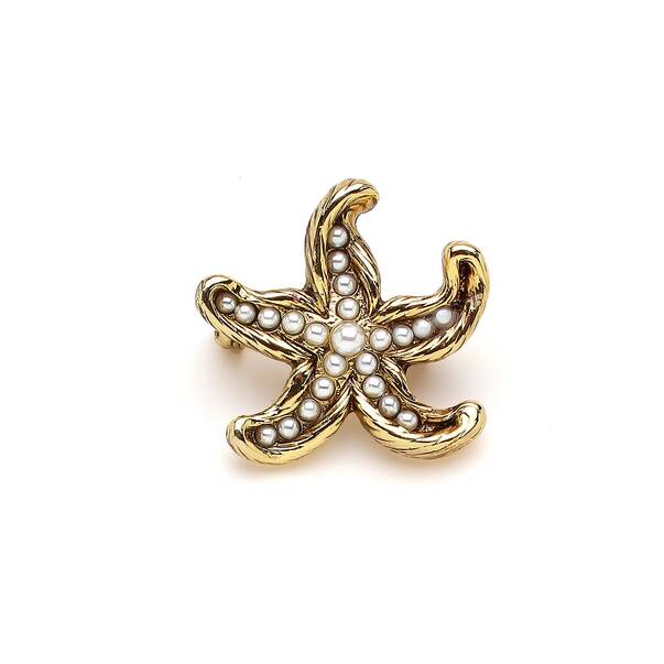 Seastar İnci Yıldız Broş - 1
