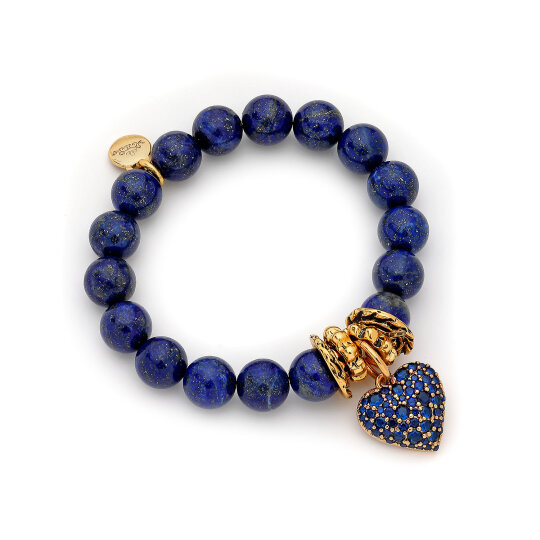 Sedna Heart Charm Lapis Bracelet 