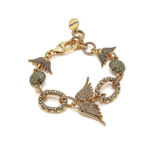 Selene Zirkon Altın Kaplama Charm Bilezik - 1