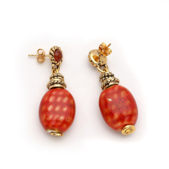 Selva Gold Plated Pinned Earring - (1)