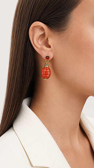 Selva Gold Plated Pinned Earring - (1)