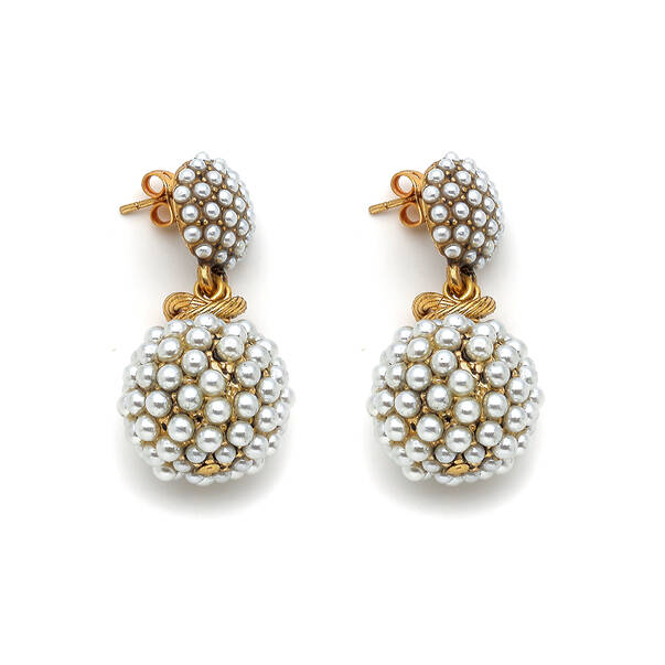 Sen Gold Plated Pearl Pinned Earrings - 1