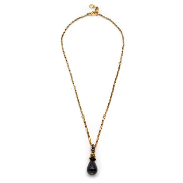 Seraph Onyx Gold Plated Chain Necklace - 1