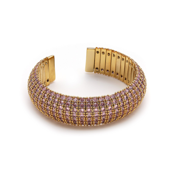 Serene Depths Gold Plated Cuff Bracelet - 1