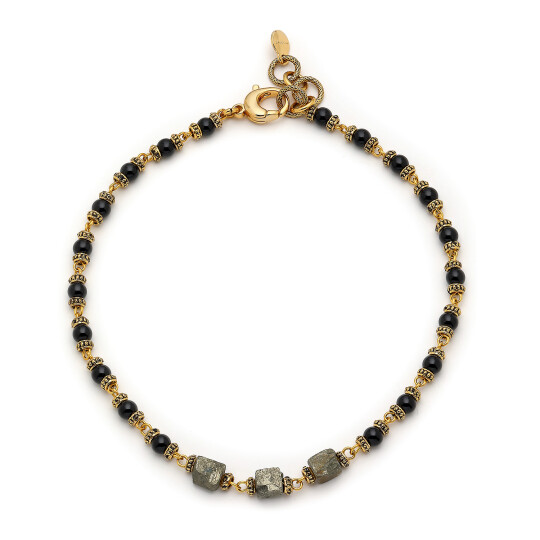 Serene Onyx Gold Plated Necklace 
