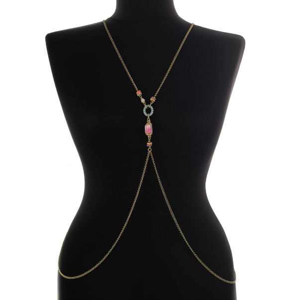 Sexy Bonbon Altın Kaplama Zincir Vücut Aksesuarı - 1