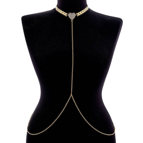 Sexy Gaze Altın Kaplama Kalp Vücut Aksesuarı - 2