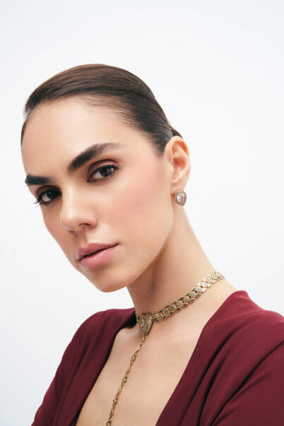 Sexy Gaze Gold Plated Heart Body Chain - 3