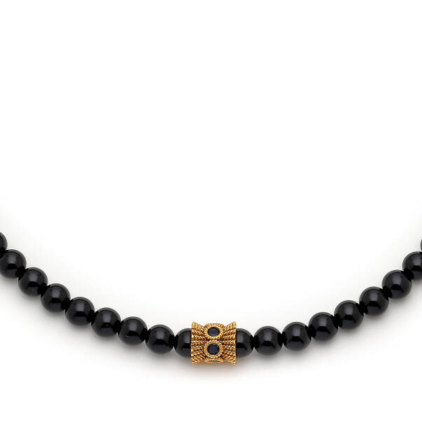 Shadowed Onyx Gold Plated Necklace - 3
