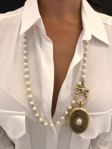 Shıne Wıth Pearls İnci Kolye - 3