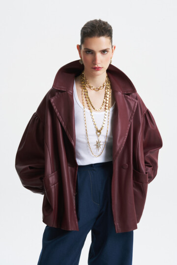 Shining Star Gold Plated Star Zircon Charm Chain Necklace - (1)