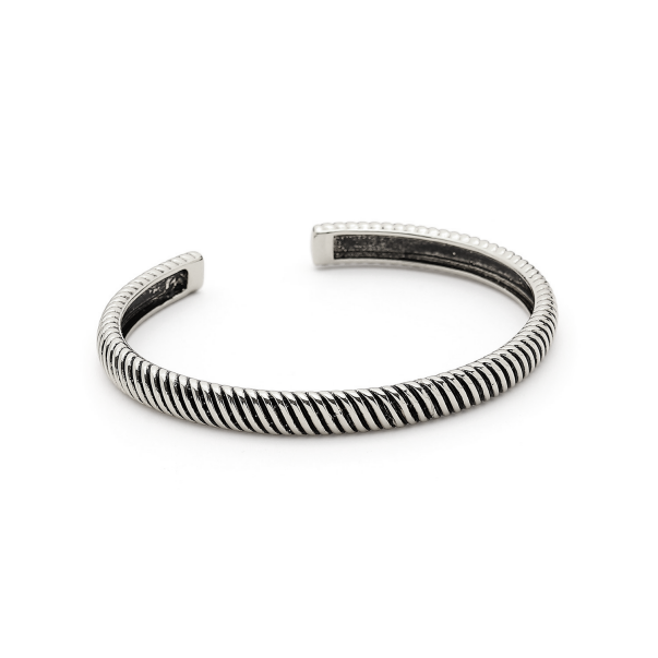 Sigma Silver Plated Cuff Bracelet - 1