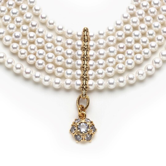 Sirius Pearl Evening Necklace - 