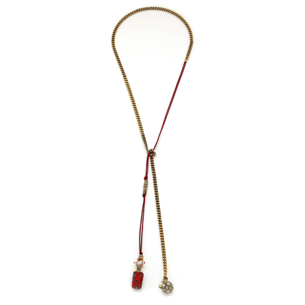 Smooth Gold Plated Brass Necklace - 1