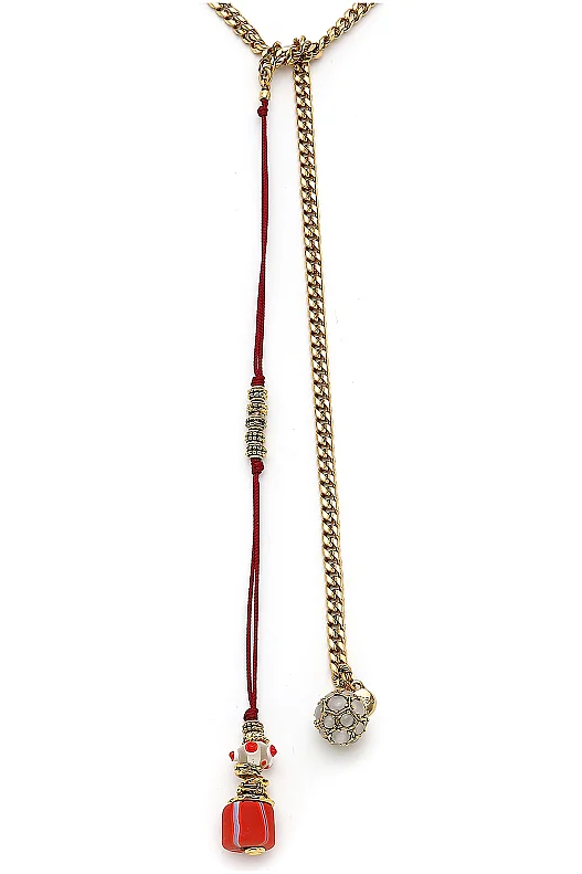 Smooth Gold Plated Chain Necklace - (1)