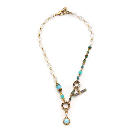Solmar Zircon Charm Gold Plated Necklace - 