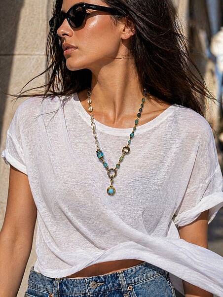 Solmar Zircon Charm Gold Plated Necklace - 2