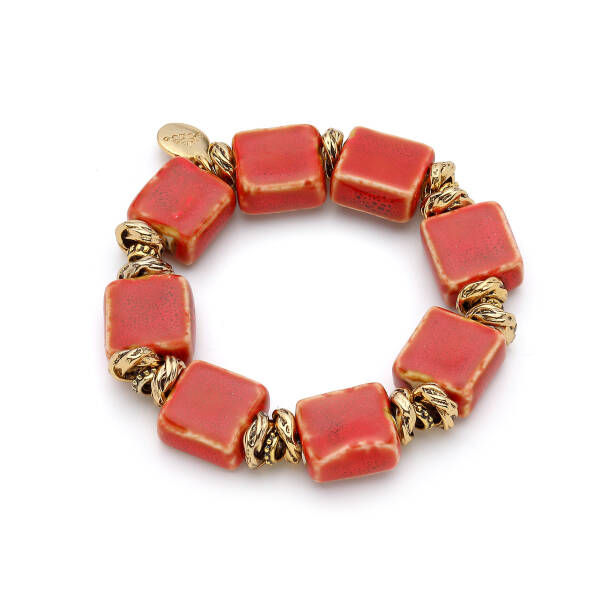 Sorelle Ceramic Stone Gold Plated Bracelet - 1