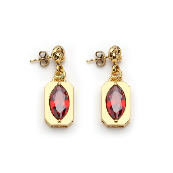 Sorrel Eye Charm Gold Plated Pinned Earring - 1